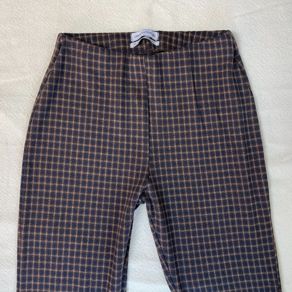 UO High Rise Plaid Cropped Pants